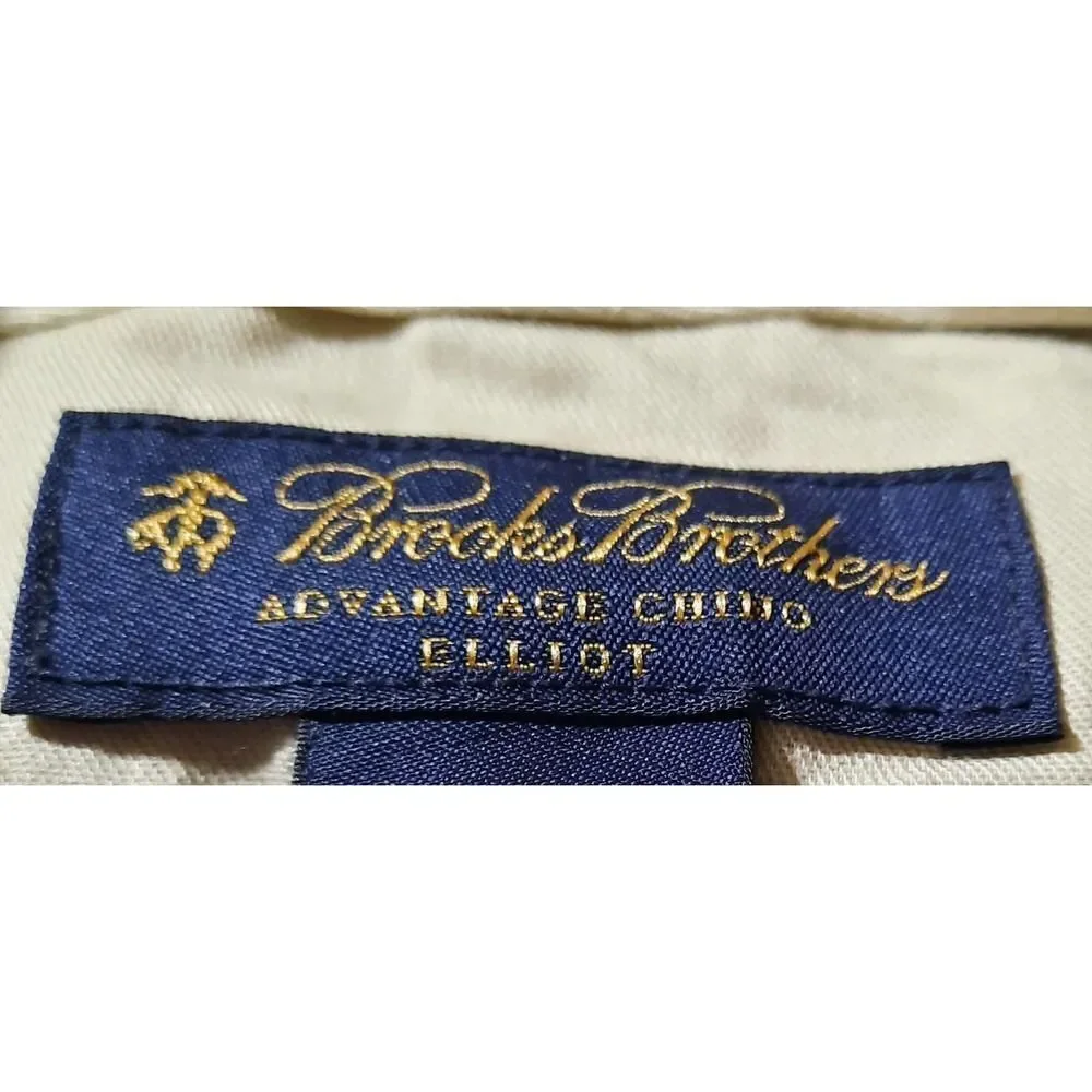 Brooks Brothers Advantage Chino Elliot Pleated Pants Men 36x30 Olive‎ Brown